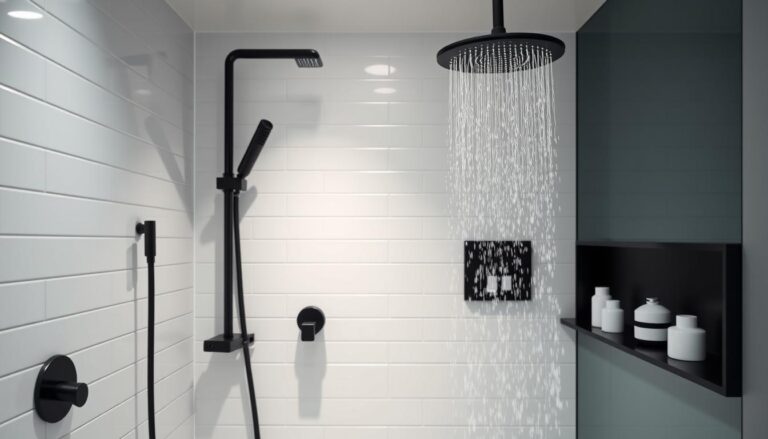 black shower fixtures